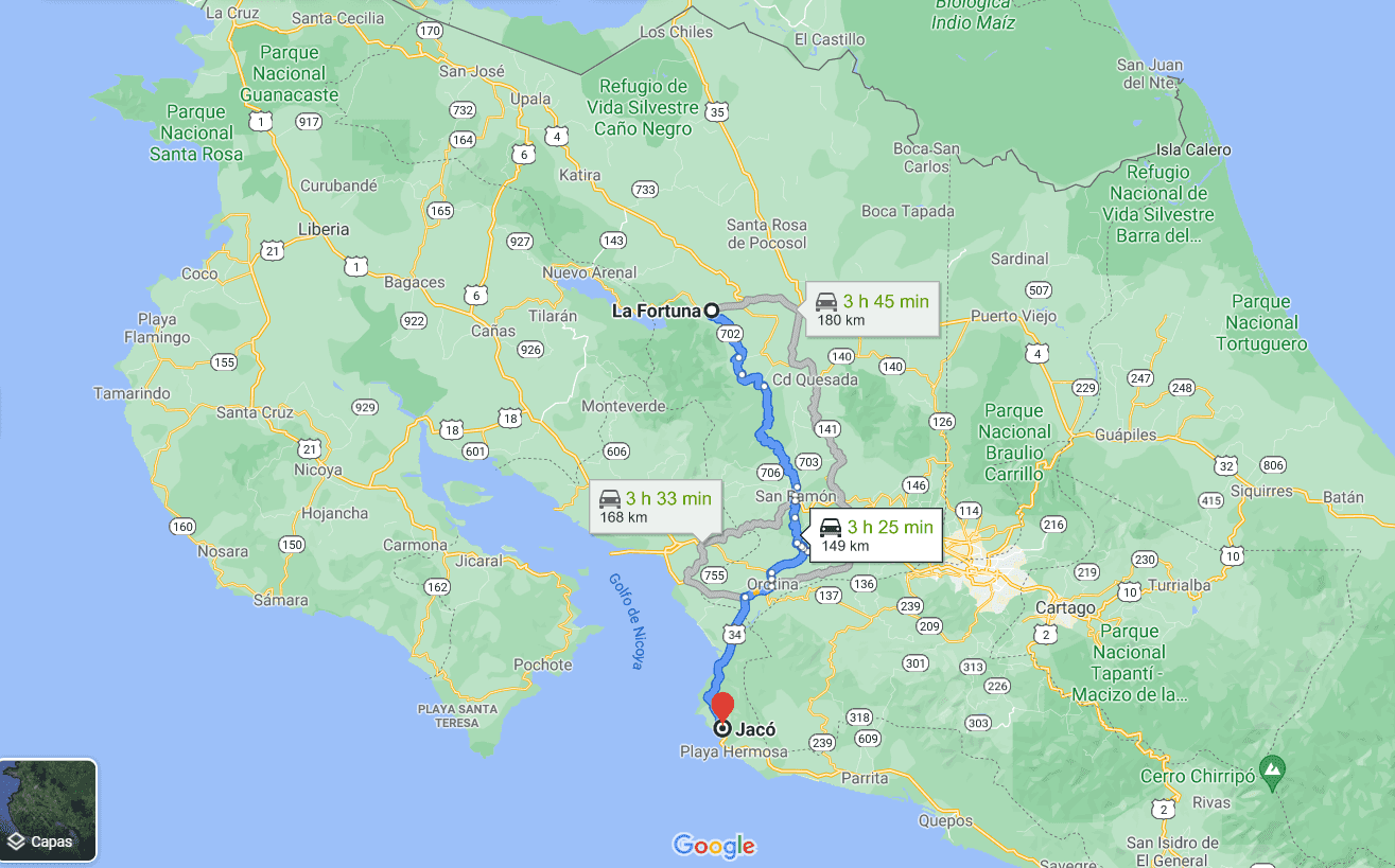 Private Shuttle from La Fortuna to Jaco Beach