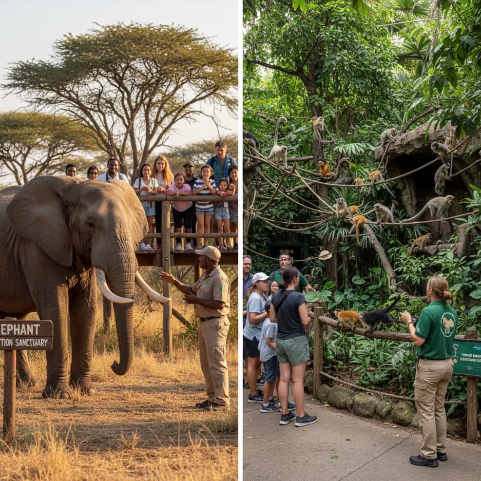 Elephant & Monkey Sanctuary Tour from Johannesburg