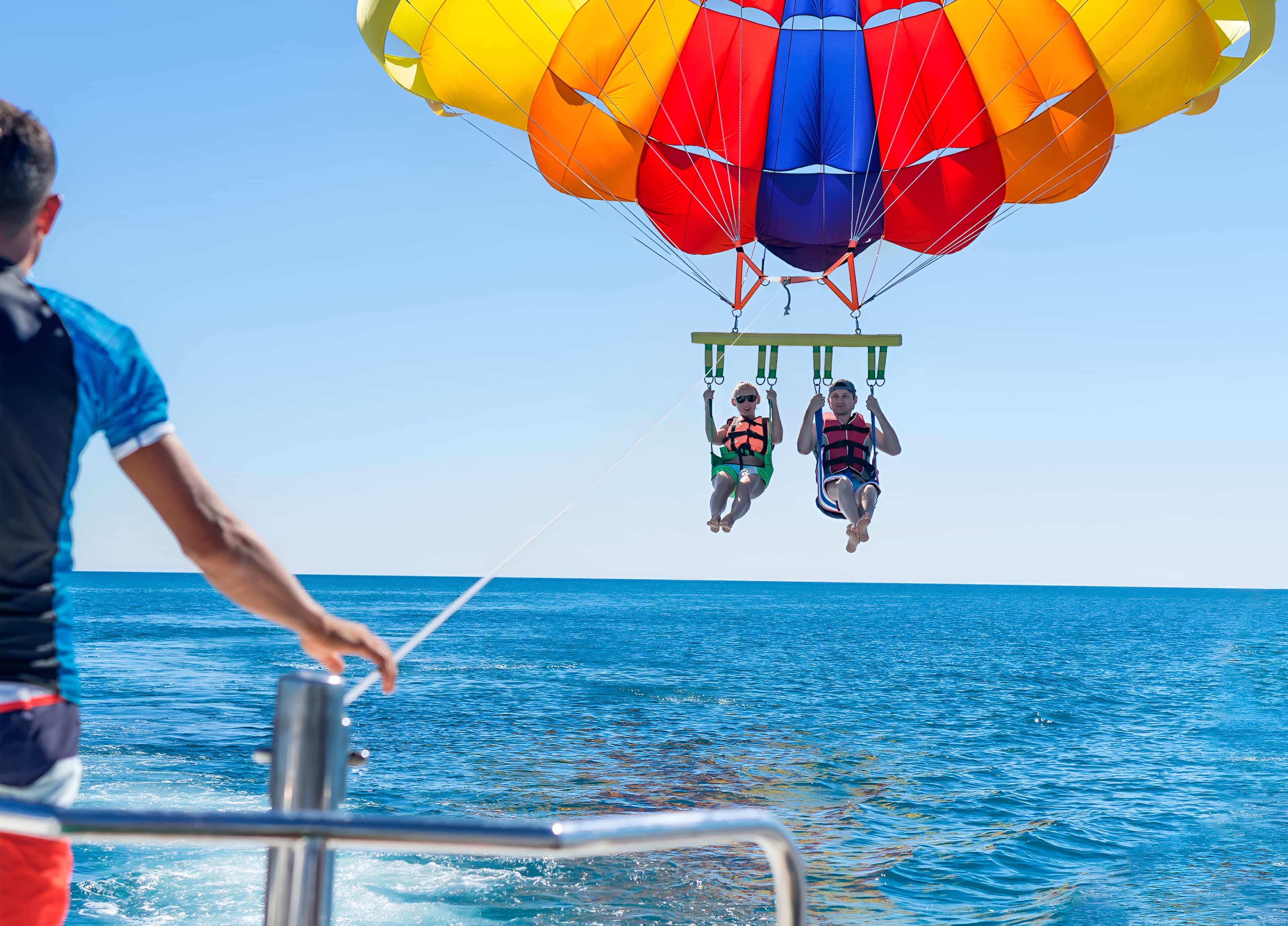 Parasailing Flight in St. George's Bay Including Photos and Video