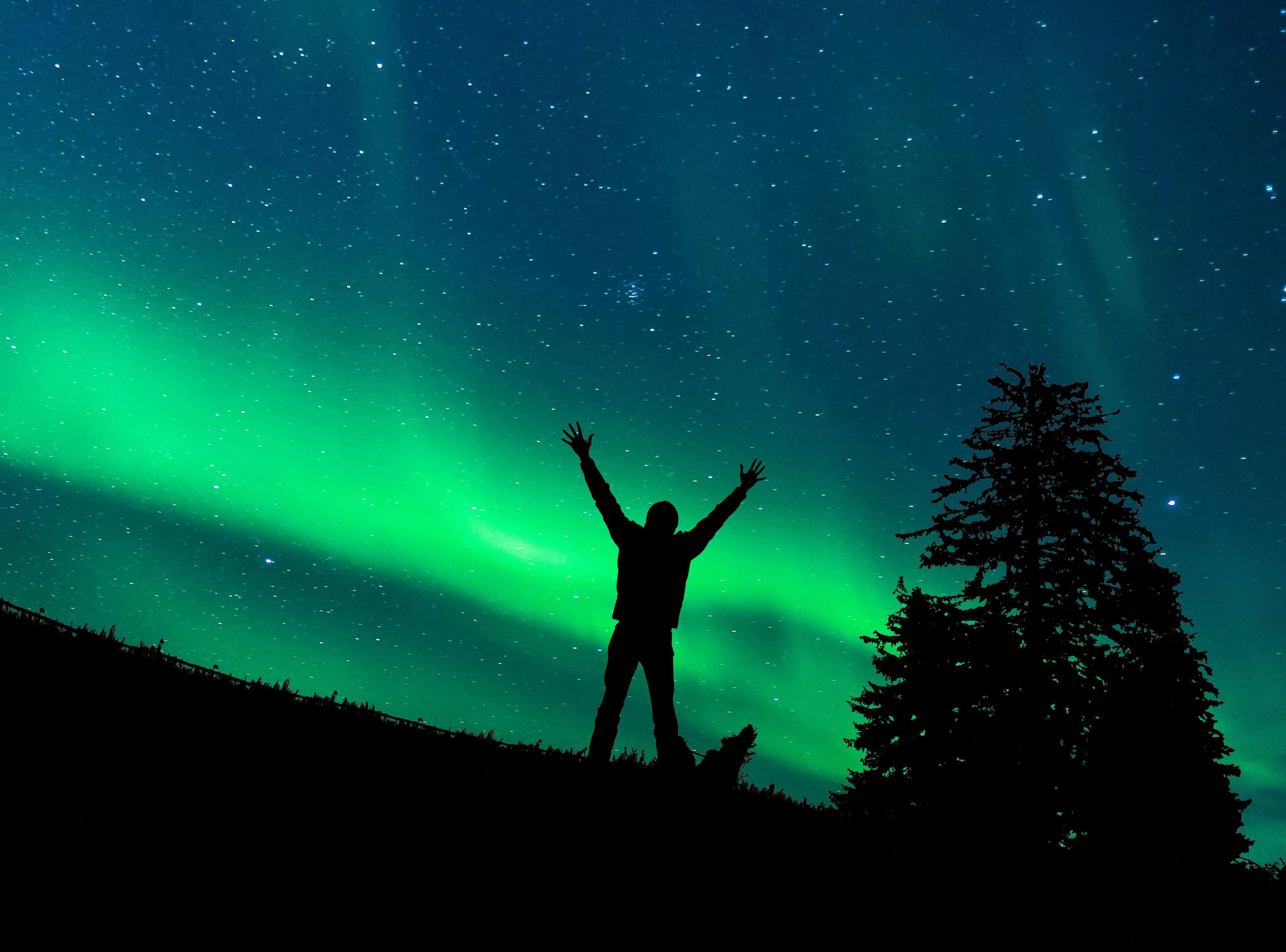 Private Northern Lights with Snowmobile Levi