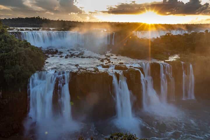 Sunset at Iguassu Falls