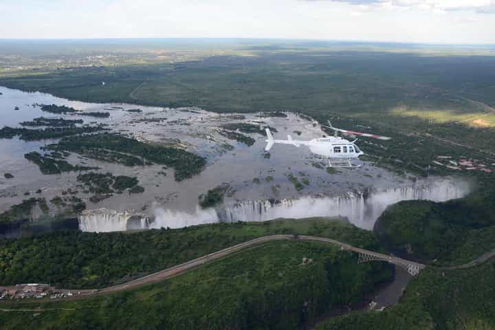 25 minutes scenic helicopter flight above Victoria Falls-Zimbabwe