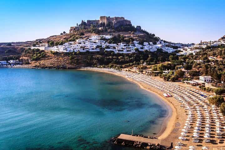 Lindos + 7 Springs by luxury bus with our Escort-Guide (full day tour) 