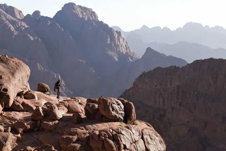 St Catherine's Monastery and the Summit of Mount Sinai from Sharm