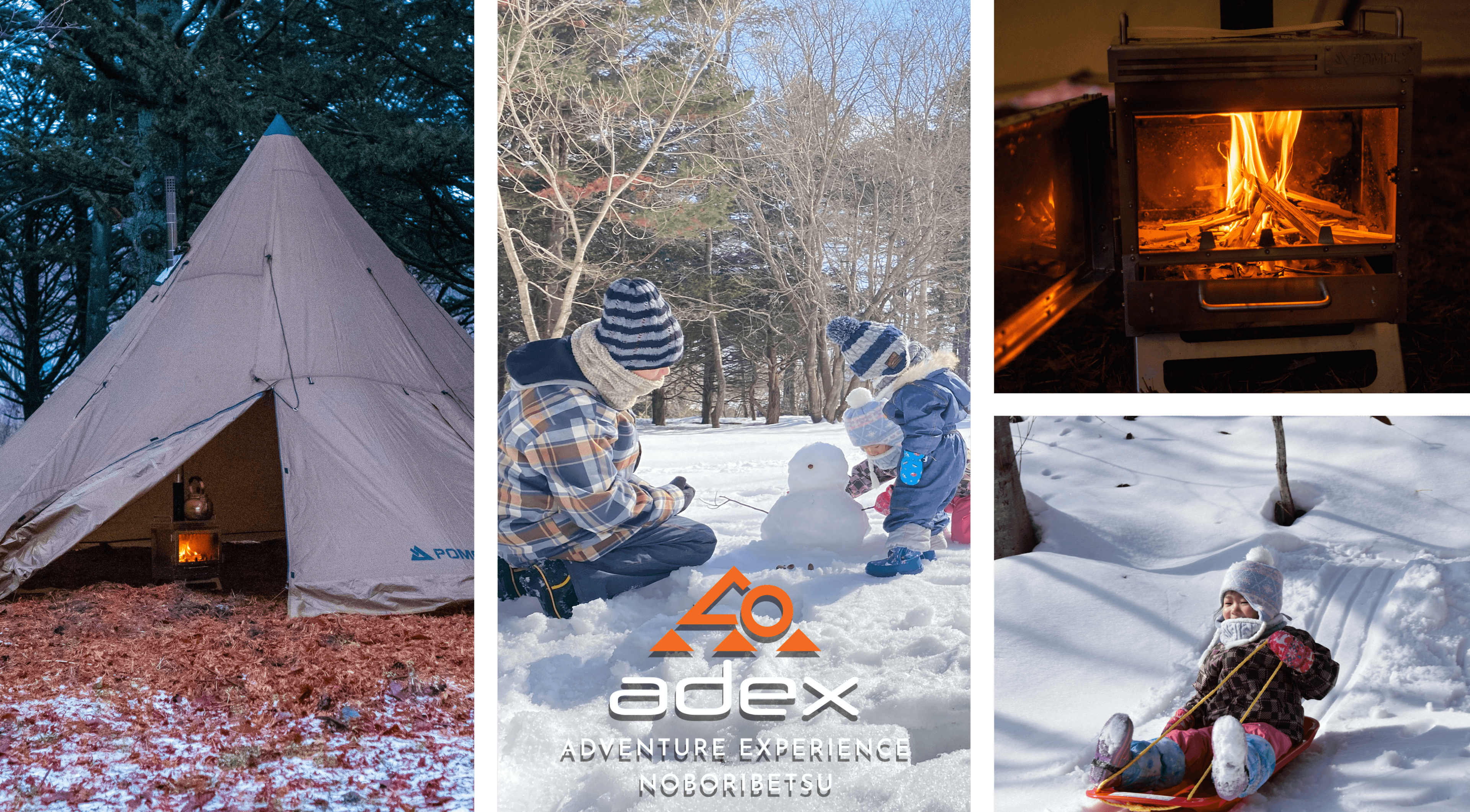 Family Winter Adventure Experience at adex Forest with a Cozy Hot Tent