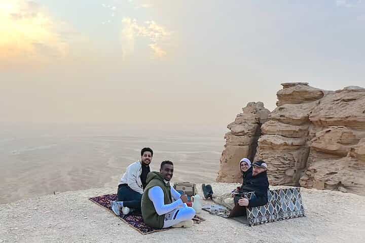 Riyadh Edge of The World Off Road 4x4 Bat Cave & Camels Hike tour