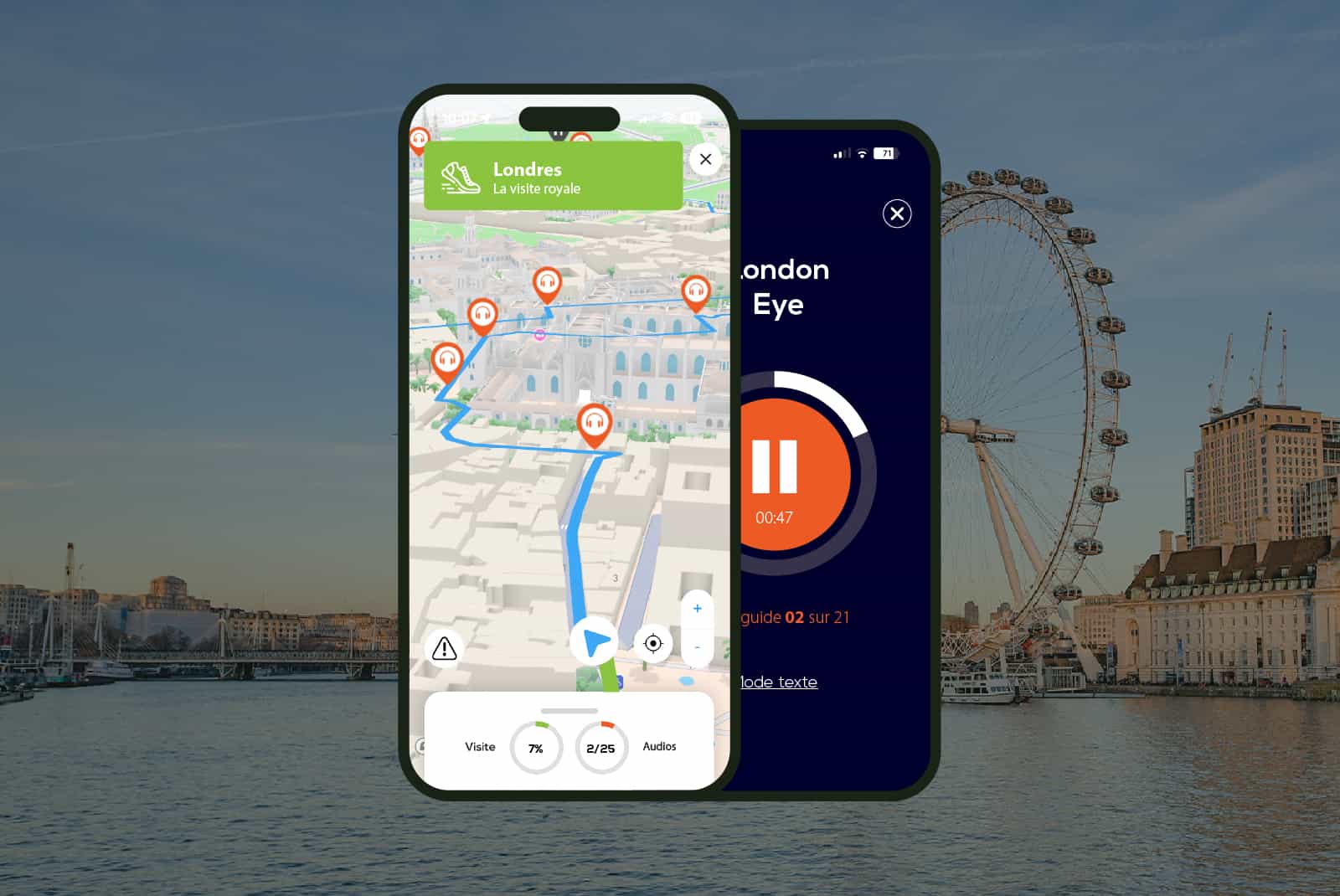 London: Audio Guided Walking Tour (3:00 - 20 audio commentaries)