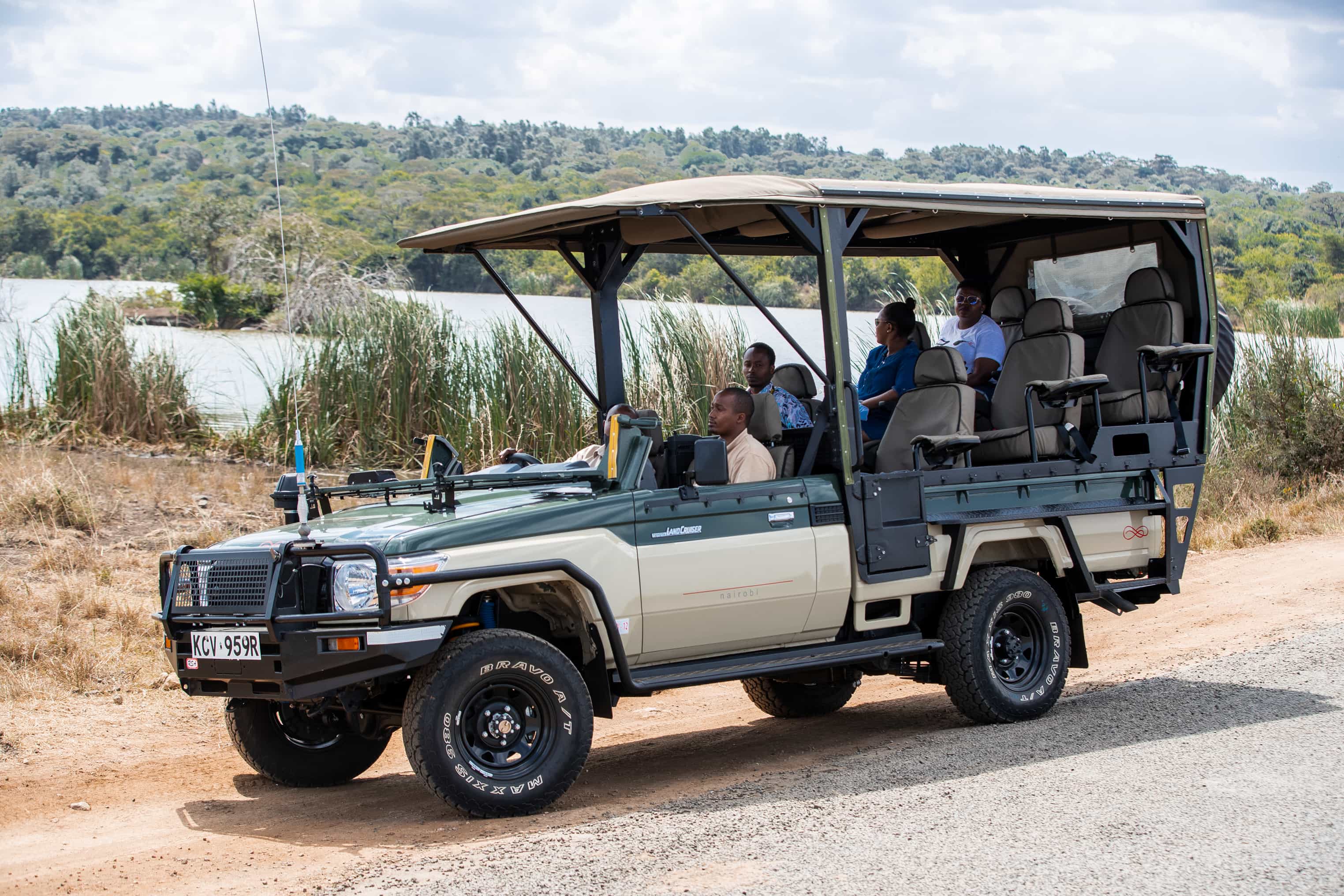 SUNRISE SAFARI IN AN OPEN JEEP -  NAIROBI NATIONAL PARK.