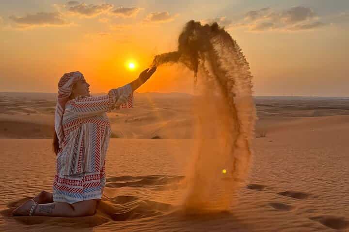 Evening Desert Safari Camel Ride Dinner Live Shows in Abu Dhabi