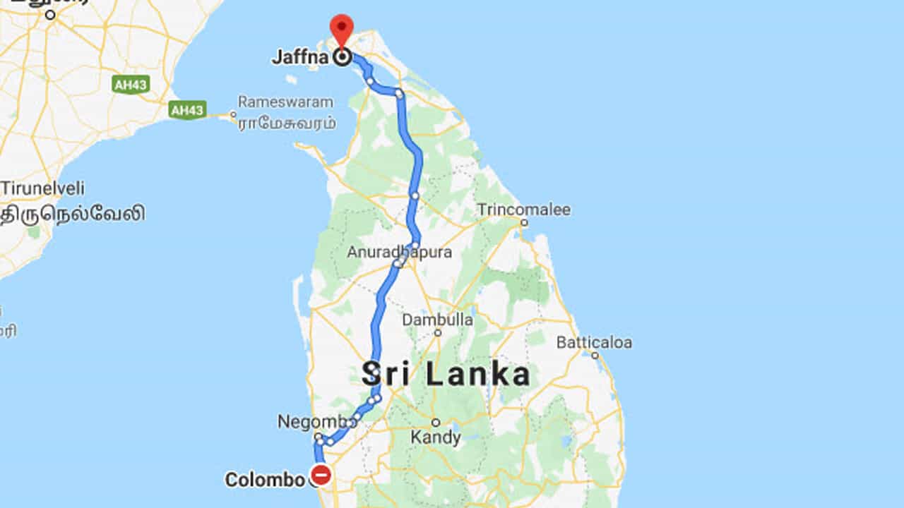 Colombo City to Jaffna City Private Transfer