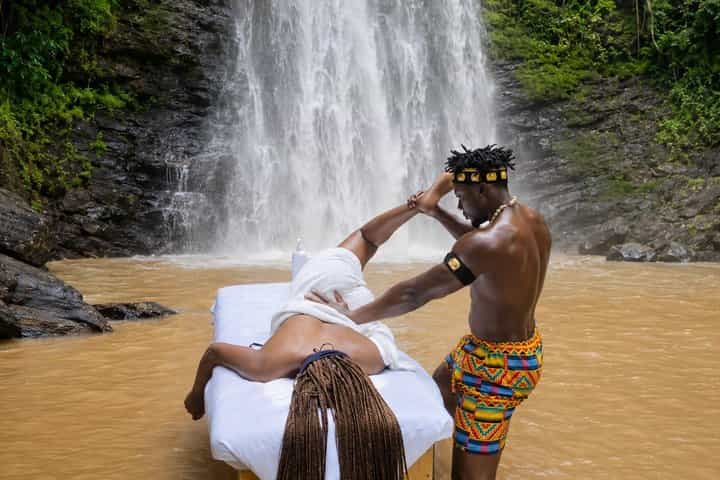 Waterfalls Massage with Aburi Gardens and Cocoa Farm Tour