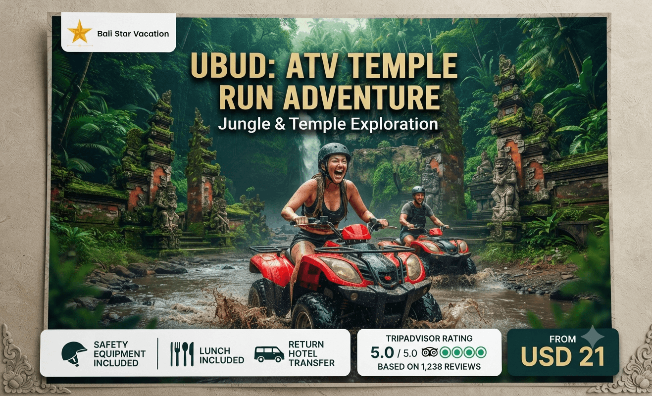 Ubud : ATV Temple Run Adventure
