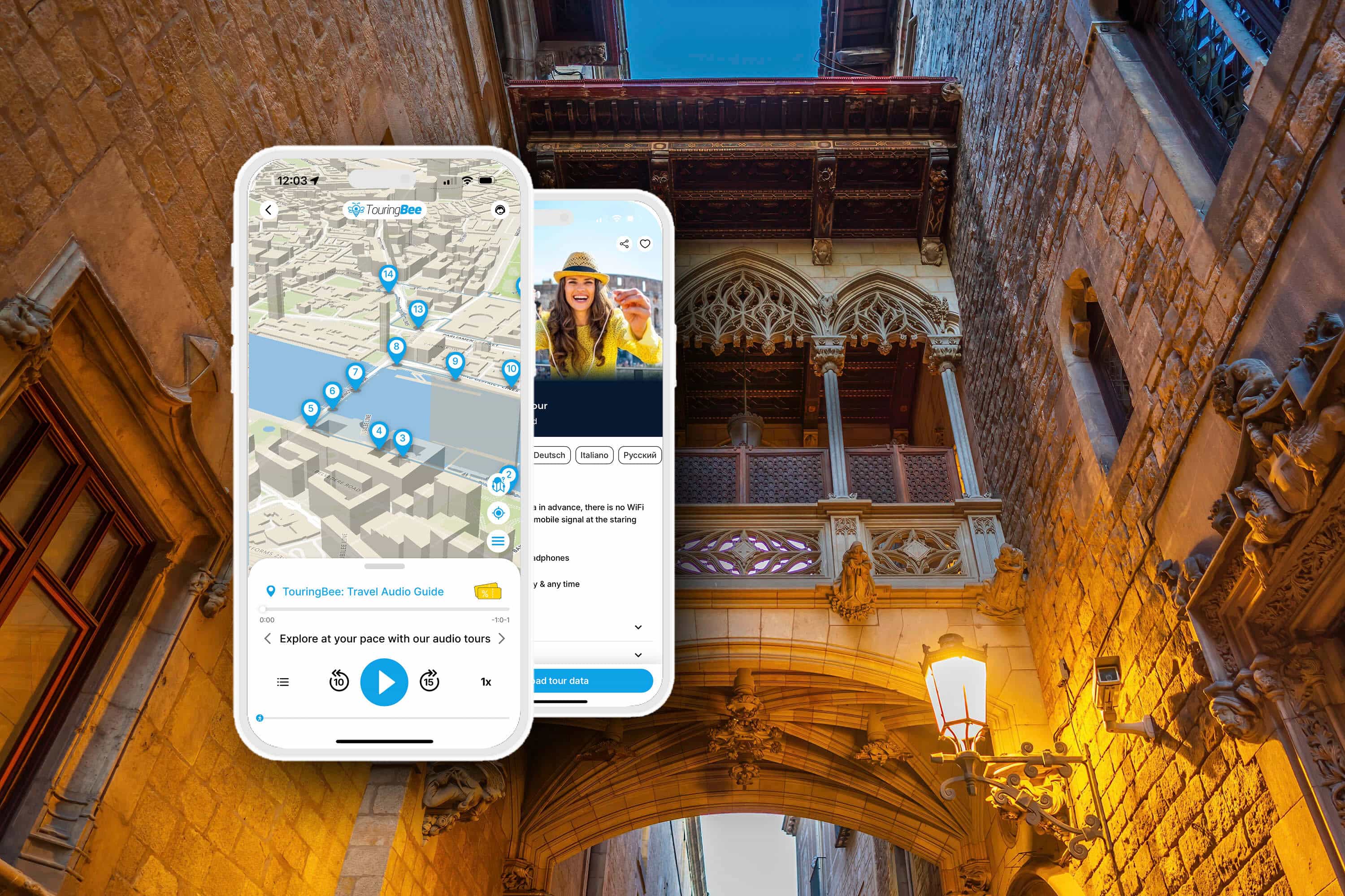 Barcelona: tour of the Gothic Quarter with audio guide app