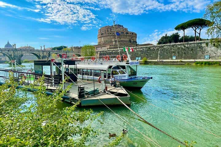 Rome Tiber River Boat Ride and Underground Catacombs Guided Tour
