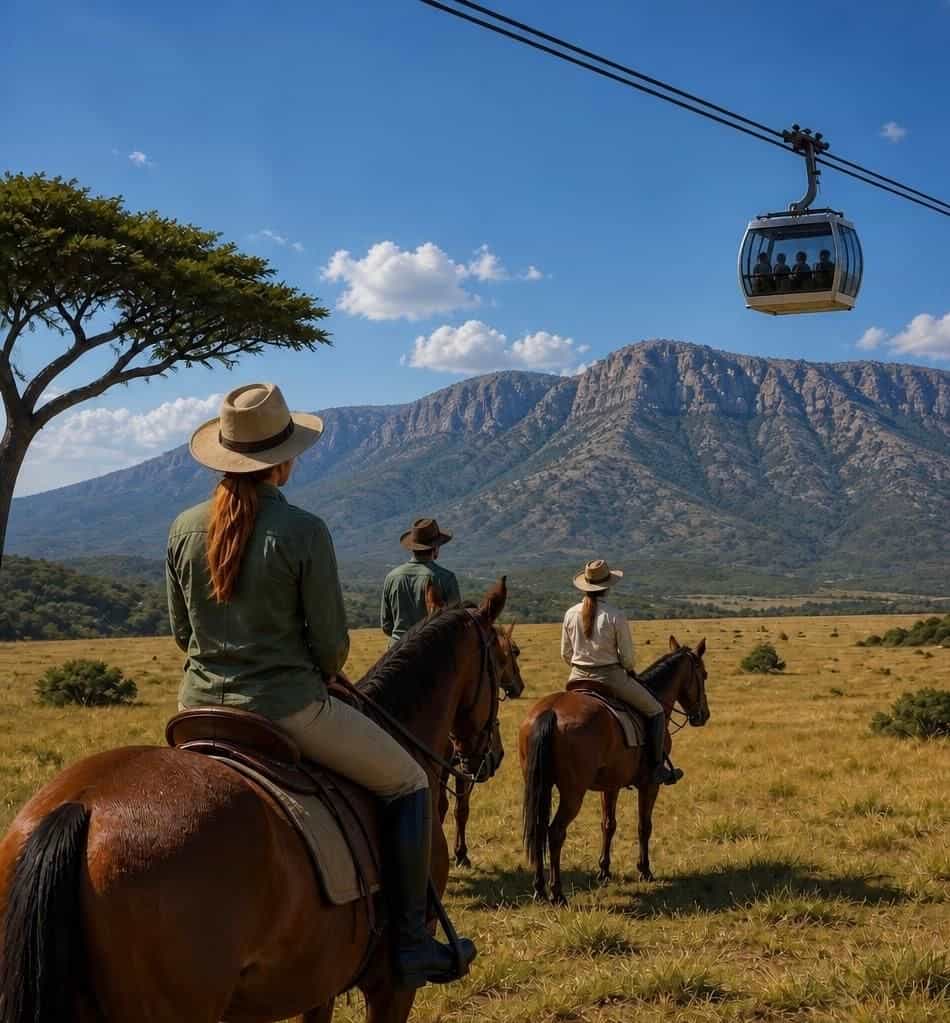 Horseback Safari and Cable Car Tour from Johannesburg