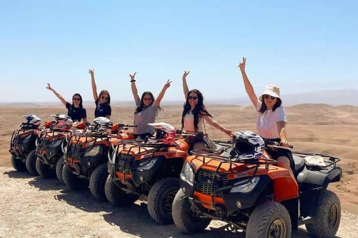 Marrakech: Agafay Sunset Quad, Dinner, Show — Private Transport