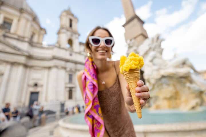 Gelato and Fettuccine Pasta Cooking Class in Rome Piazza Navona