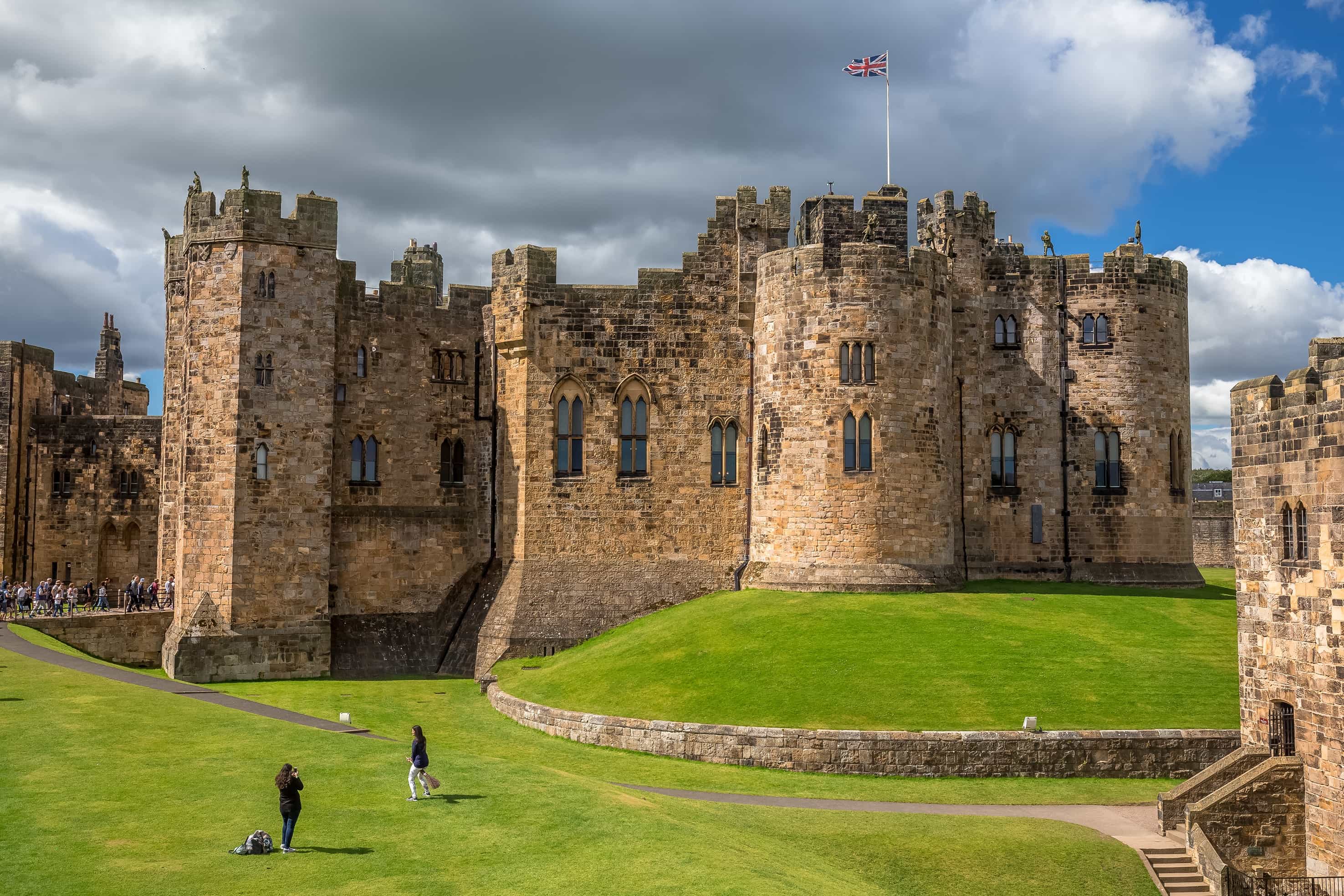 Alnwick Castle  Tour  and the Borders including admission to Alnwick Castle  and Bamburgh Castle from Edinburgh