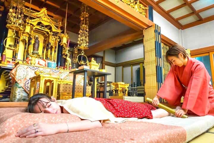 Osaka:Bamboo Healing Massage  at the Temple <120-min>