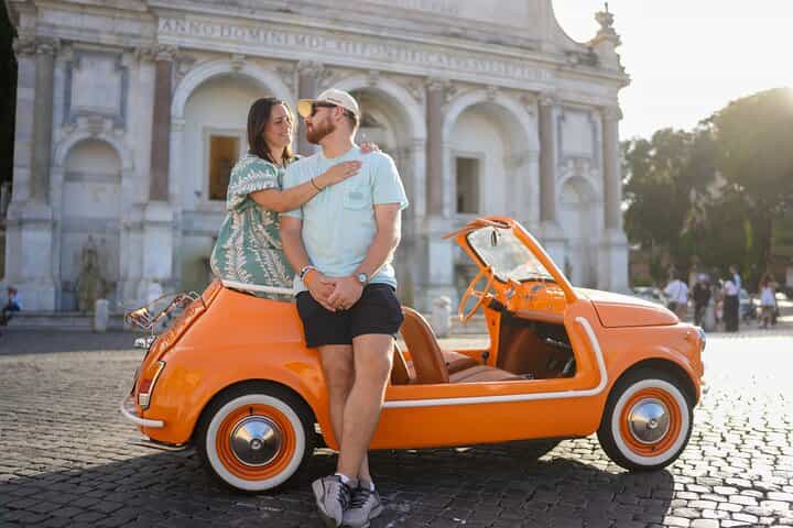 Convertible Fiat 500 Tour in Rome with Professional Photos 