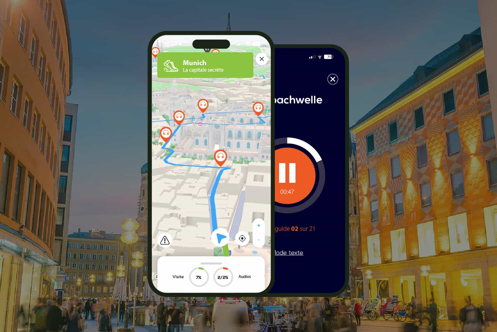 Munich: Audio Guided Walking Tour (3:00 - 21 audio commentaries)