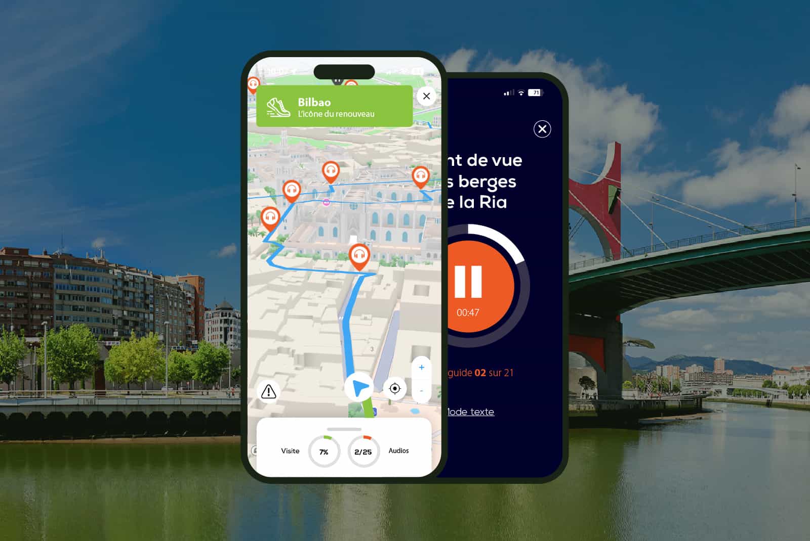 Bilbao: Audio Guided Walking Tour (3:00 - 21 audio comments)
