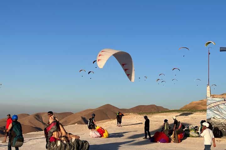 Paragliding From Marrakech In Agafay Desert With Transfers