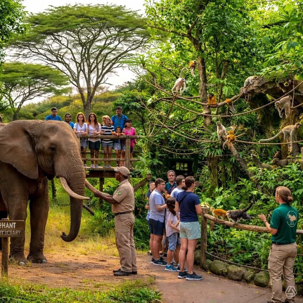 Elephant & Monkey Sanctuary Tour from Johannesburg