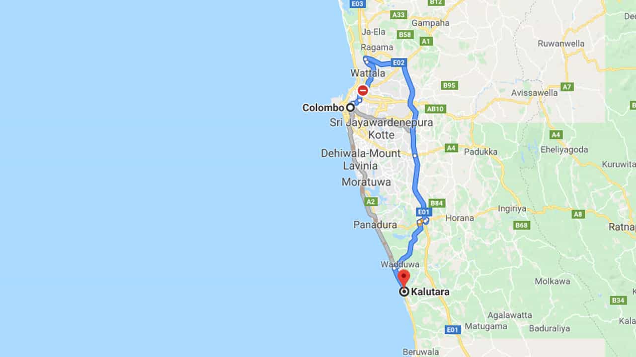 Colombo City to Kalutara City Private Transfer