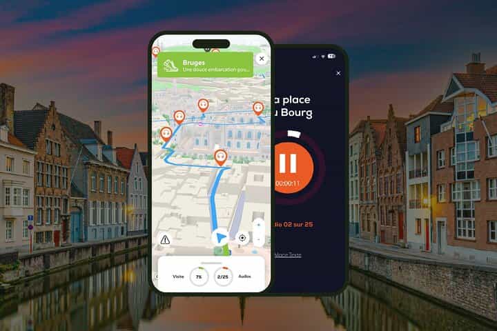 Bruges: Audio Guided Walking Tour (1h45 - 22 audio comments)