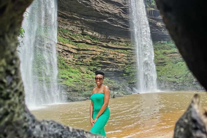 Boti Falls Umbrella Rock Aburi Gardens and Cocoa Tasting Tour
