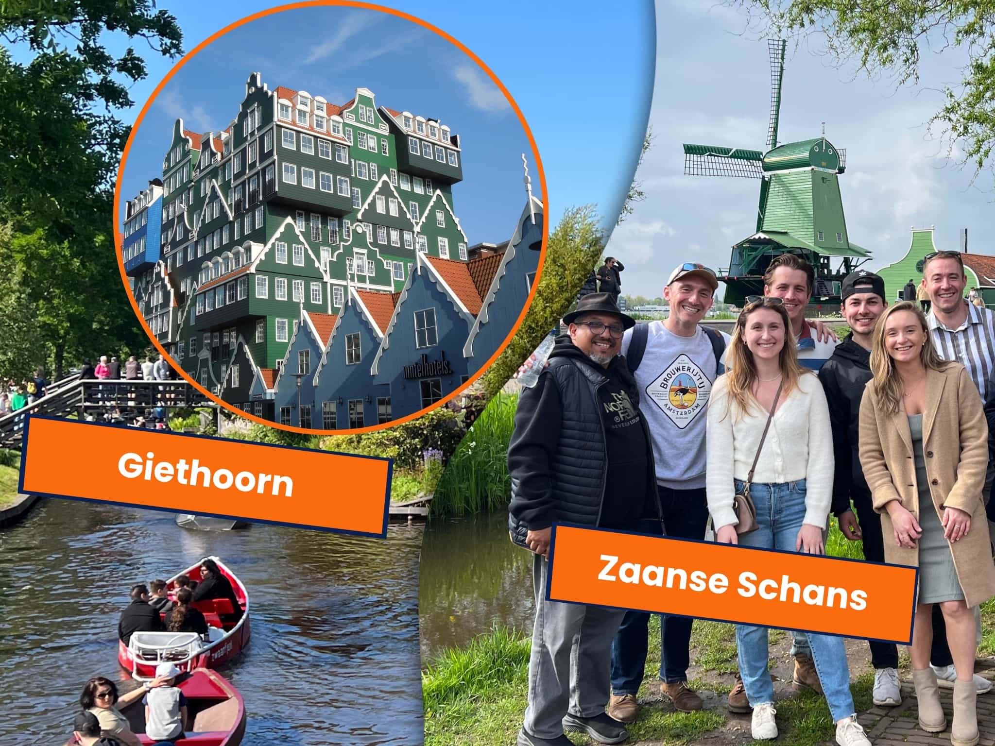 Amsterdam: Zaanse Schans, Lego Hotel, Giethoorn