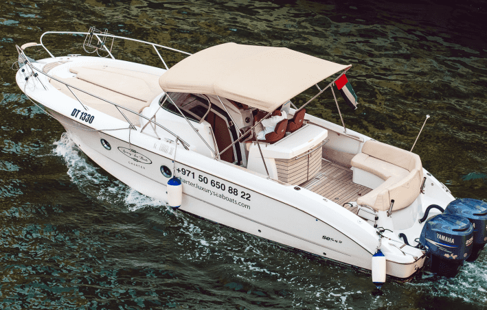 Dubai Marina Luxury Sea Boat Tour 2 hours with Transfer