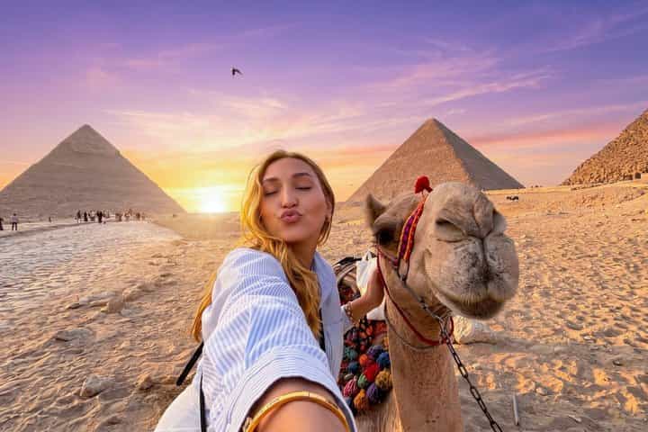 Sunrise Camel Ride at Giza Pyramids, Sphinx with Hotel Pickup