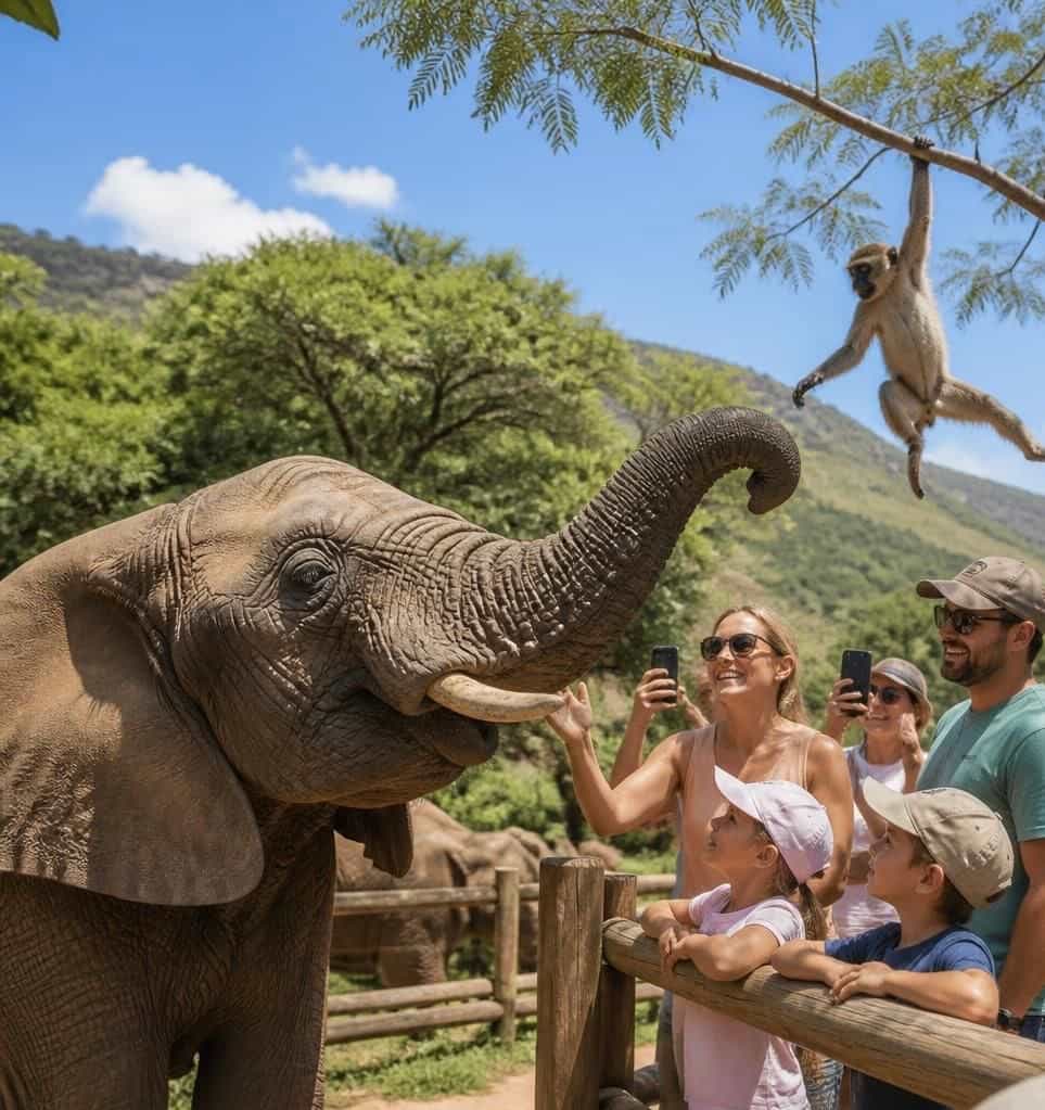 Elephant & Monkey Sanctuary Tour from Johannesburg