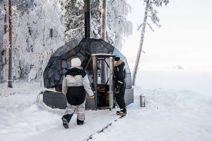 VIP Lapland: Santa Village, Glass Igloo Lunch & Snow Scooters