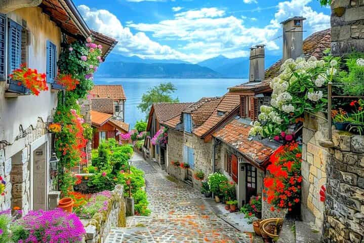 Private day trip from Geneva to Yvoire, English Speaking Driver