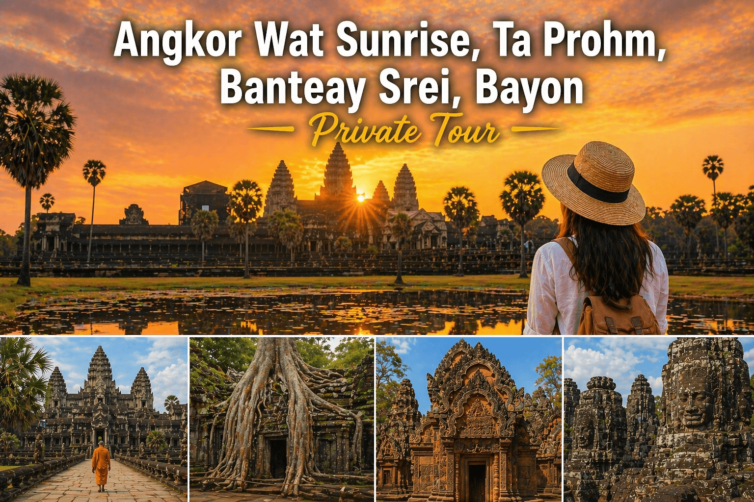 Angkor Wat Sunrise, Ta Promh, Banteay Srei, Bayon Private Tour