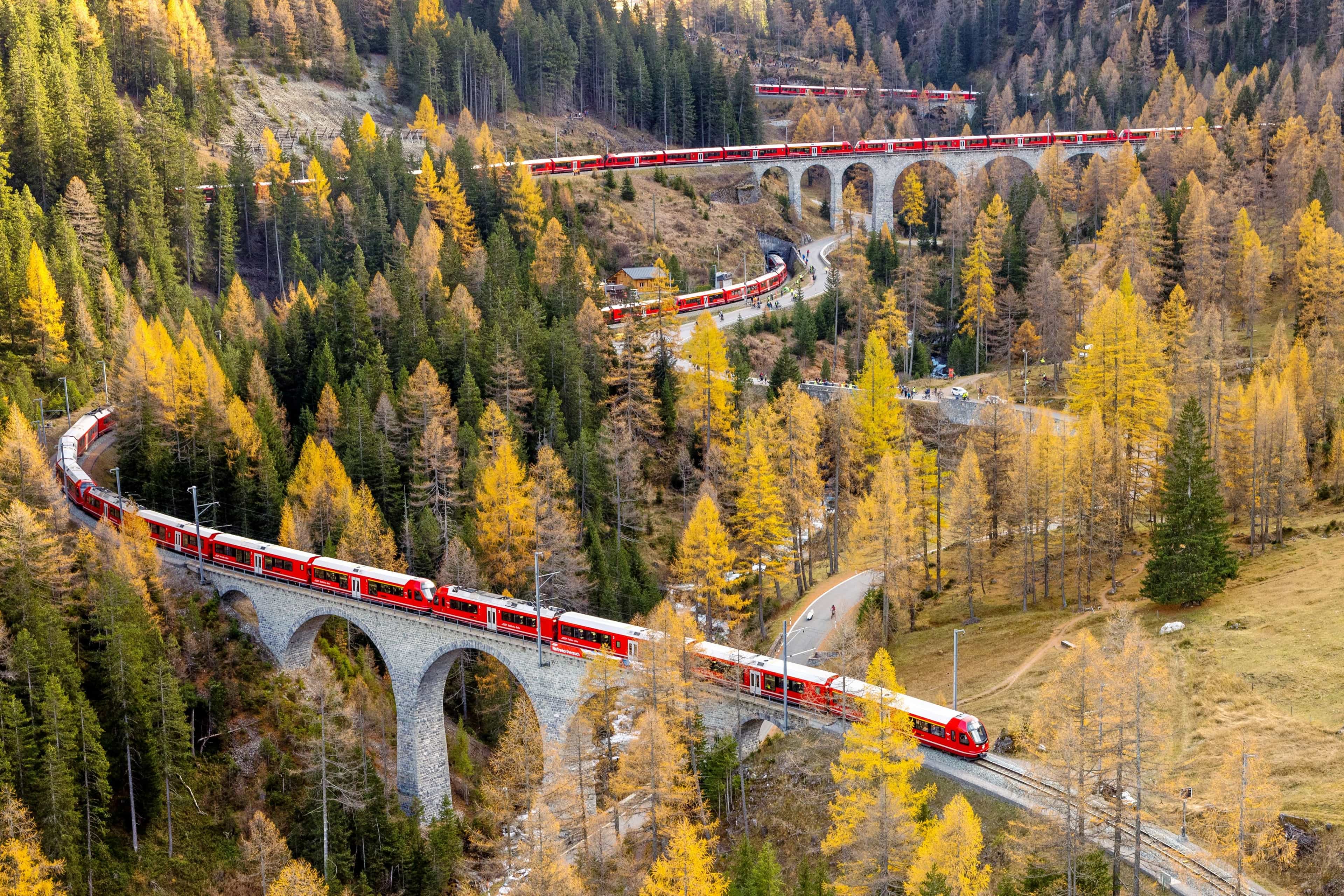 Bernina and Glacier train, two routes in one day from Milan from Centrale