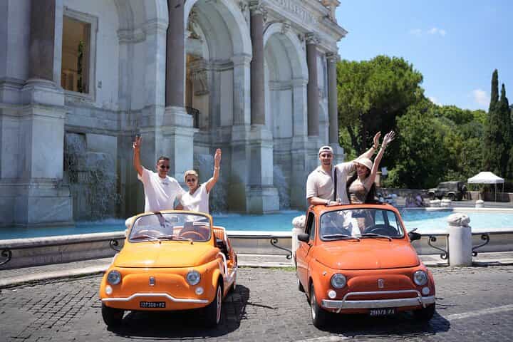 Rome Vintage Fiat 500 car Tour With Photographer 