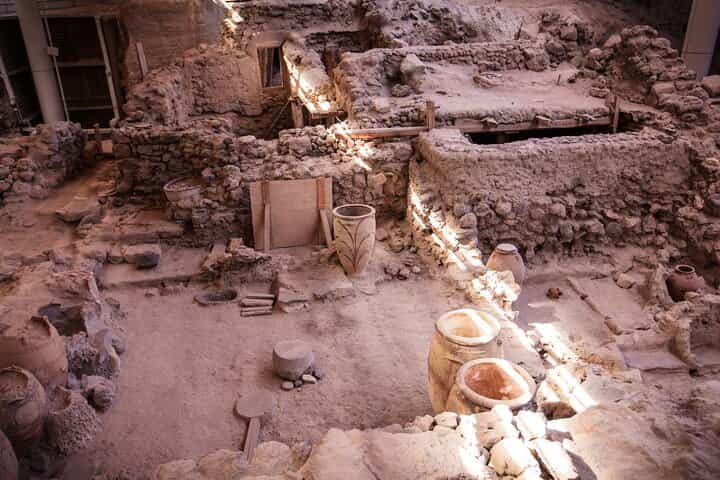 Traditional Villages & Ancient Akrotiri Private Tour