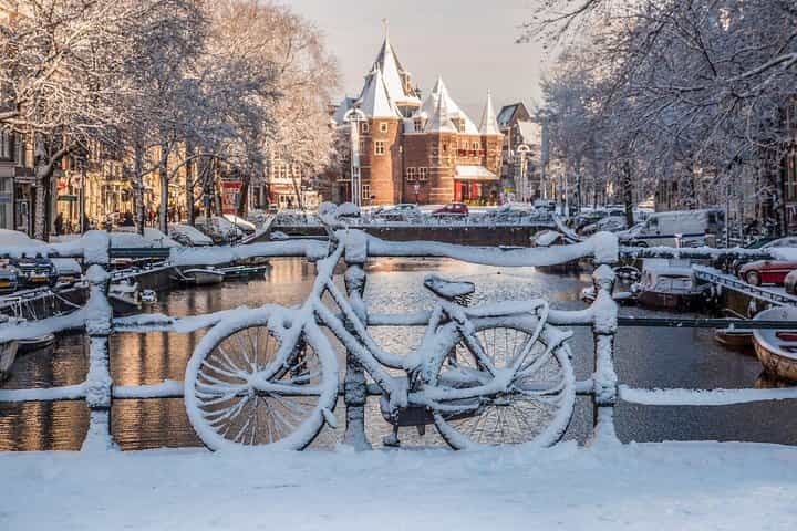 Amsterdam Light Festival Winter Walk with Stroopwafel Workshop