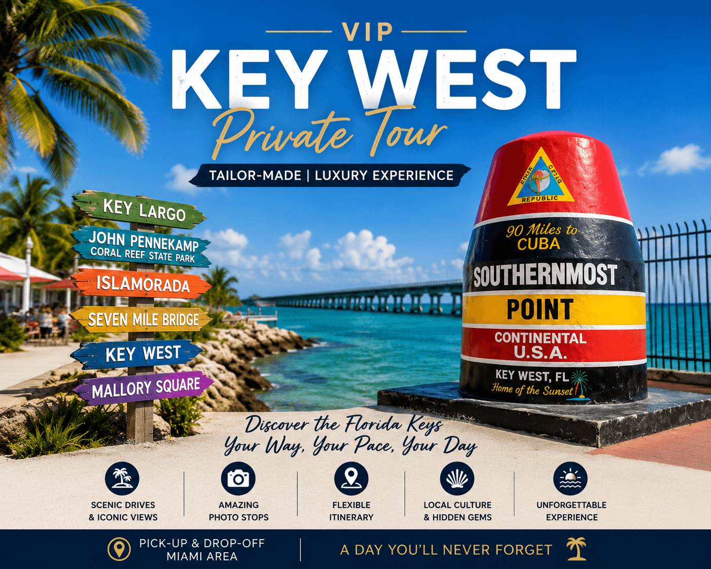 Key West VIP Private Tour | Tailor-Made | Luxury SUV