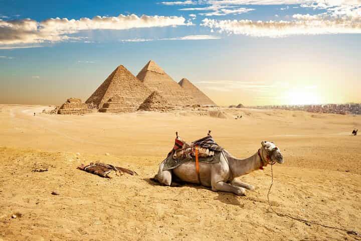 Indulge in a Magical Camel Ride at Pyramids at Sunrise or Sunset