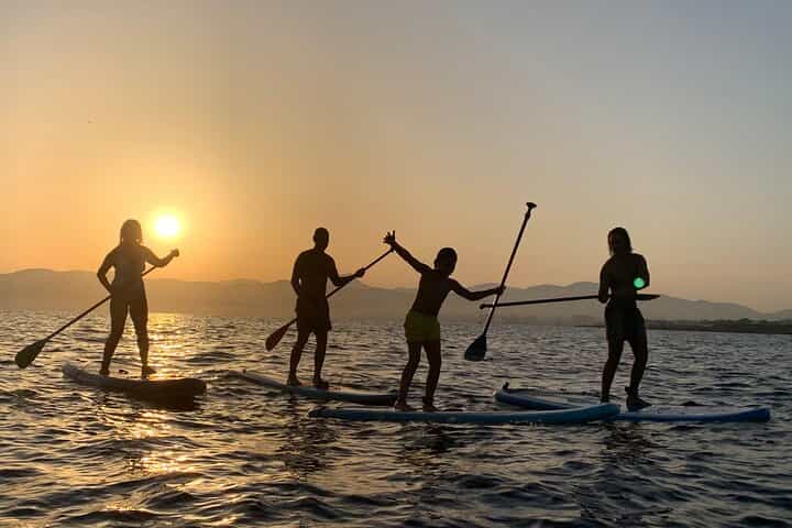 Sunset kayak or Stand Up Paddle tour departing from Ca'n Pastilla beach.