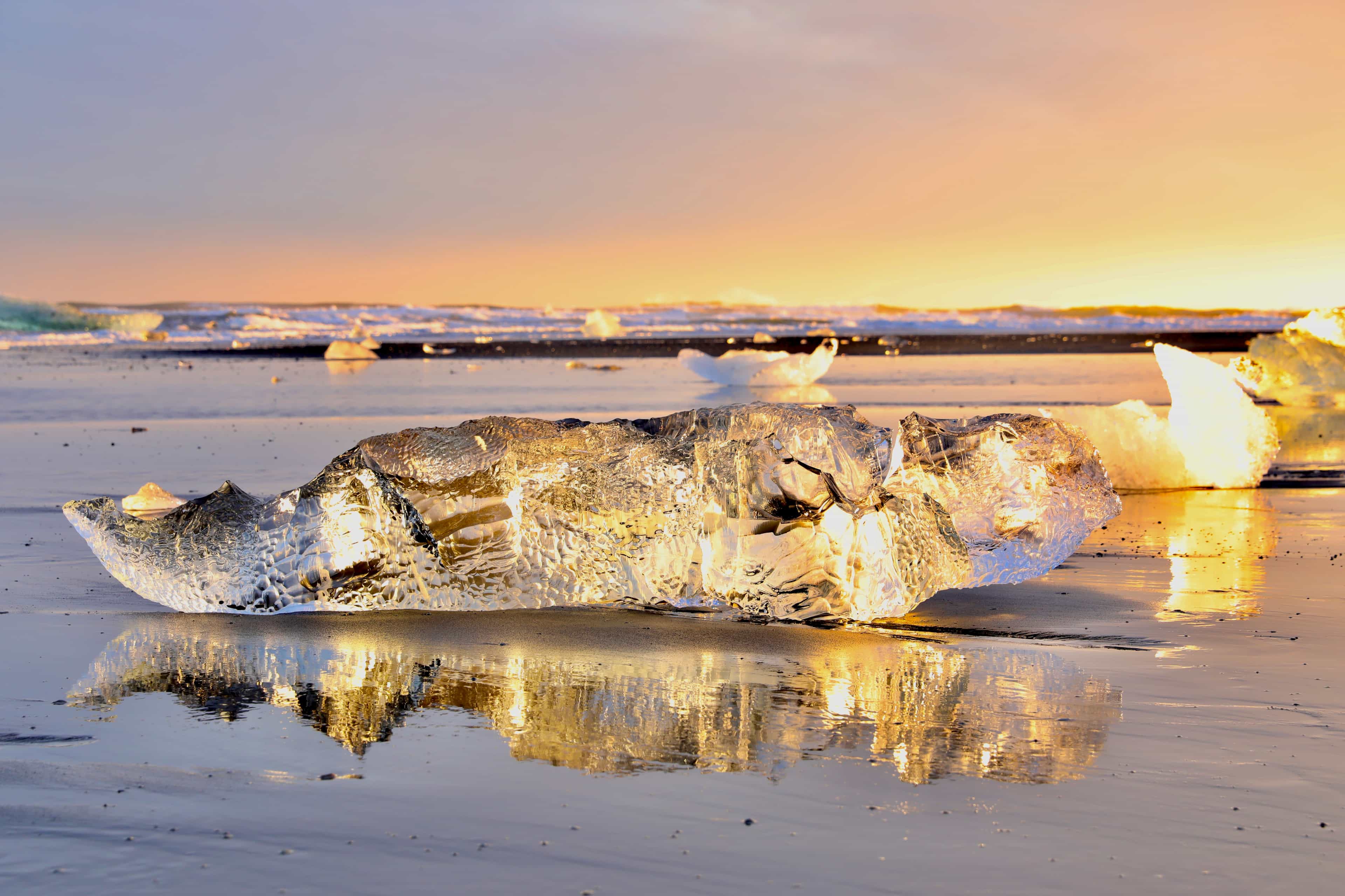 2 Day South Coast, Black Sand Beach & Glacier Lagoon Small Group Tour with Ice Cave