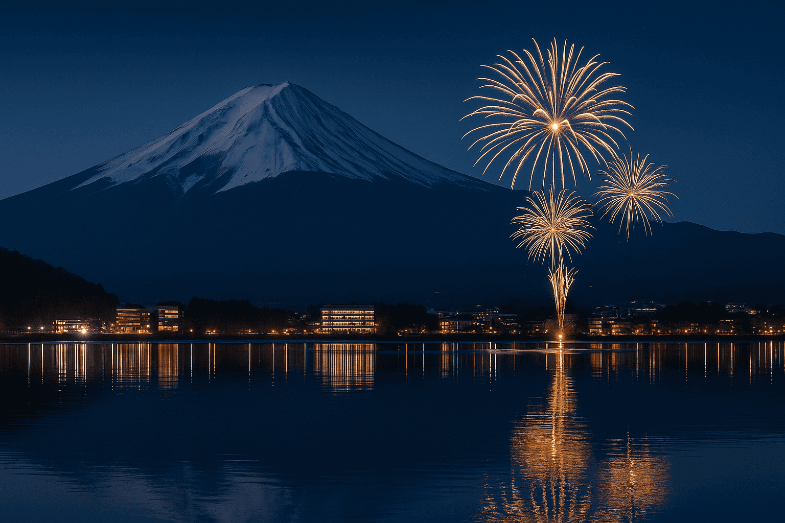Tokyo: Mt. Fuji & Lake Kawaguchiko Winter Fireworks Tour