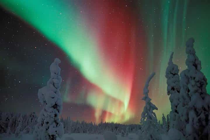 Northern Lights Experience by a Campfire in Traditional Finnish Style