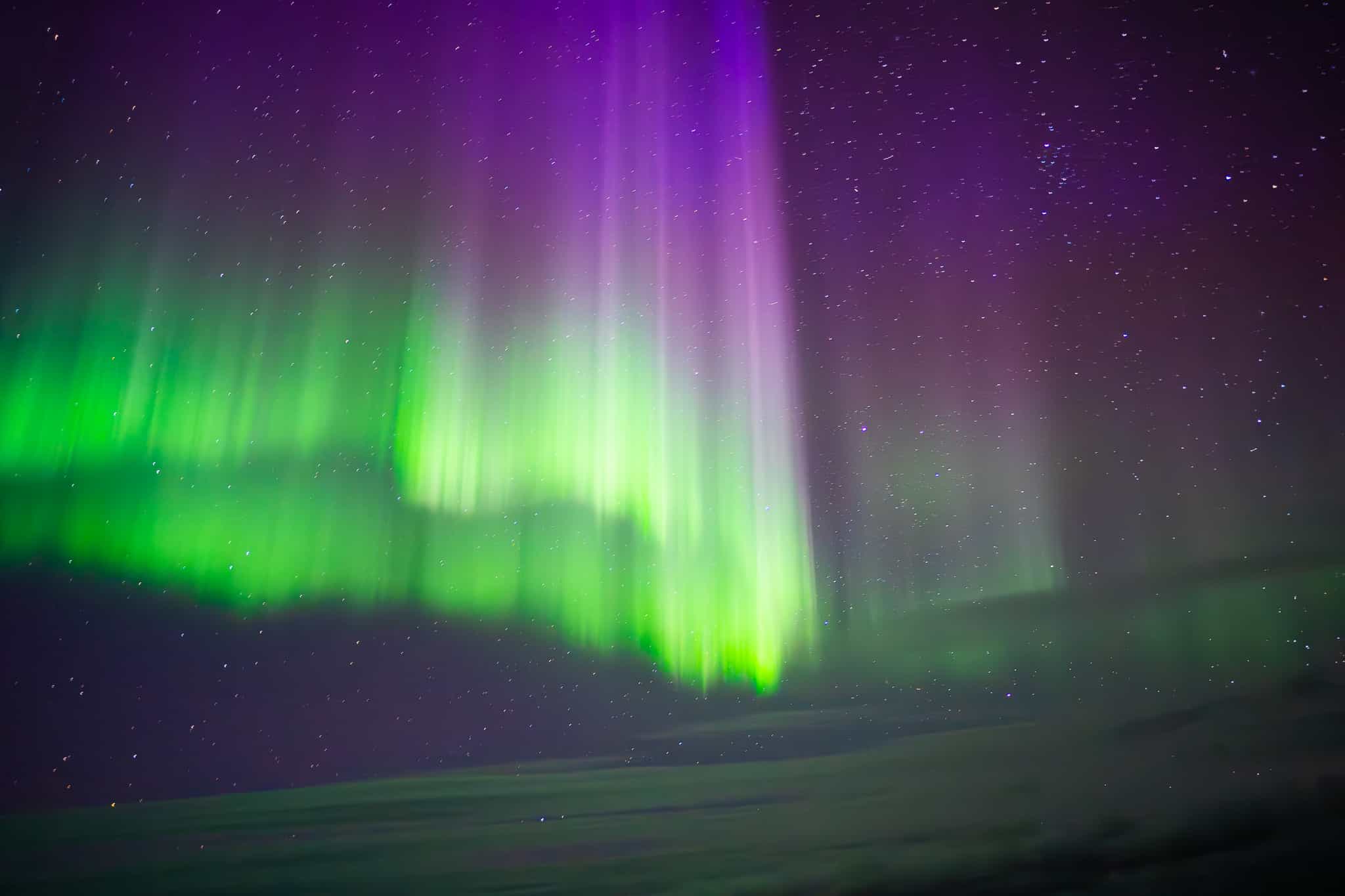 Ice Floating with Auroras