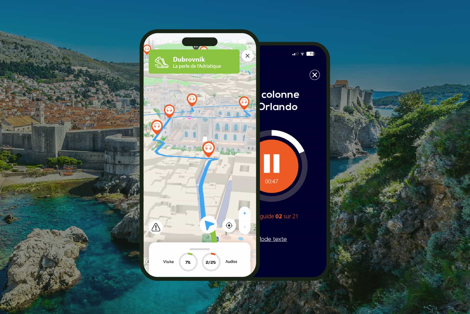 Dubrovnik: Audio Guided Walking Tour (1:00 - 18 audio commentaries)